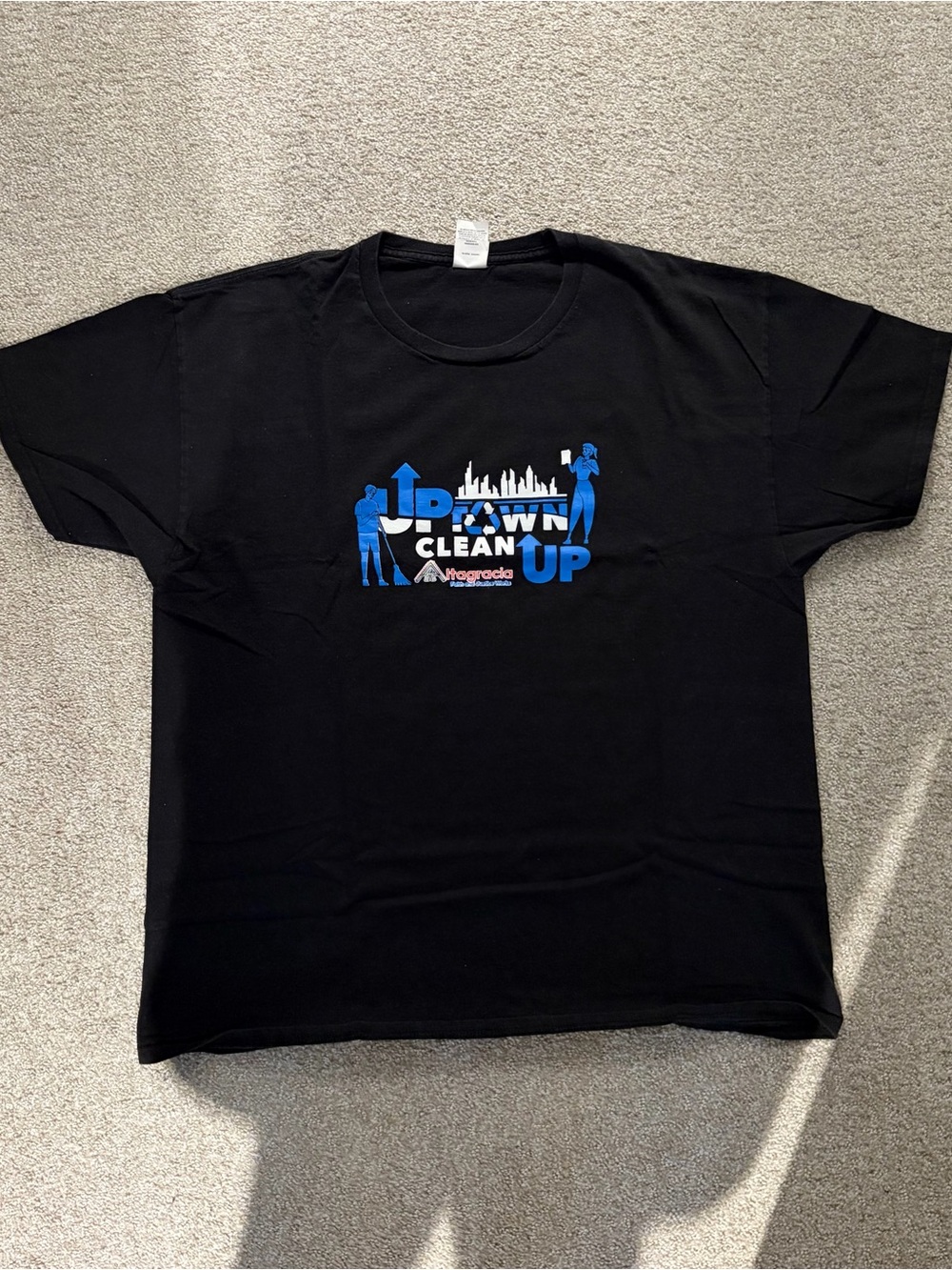 Black "Uptown Clean Up" T-Shirt